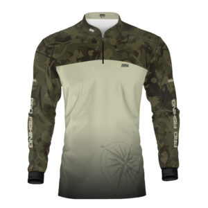 Camisa de Pesca Brk Compass Camuflado com Proteção Solar UV50+