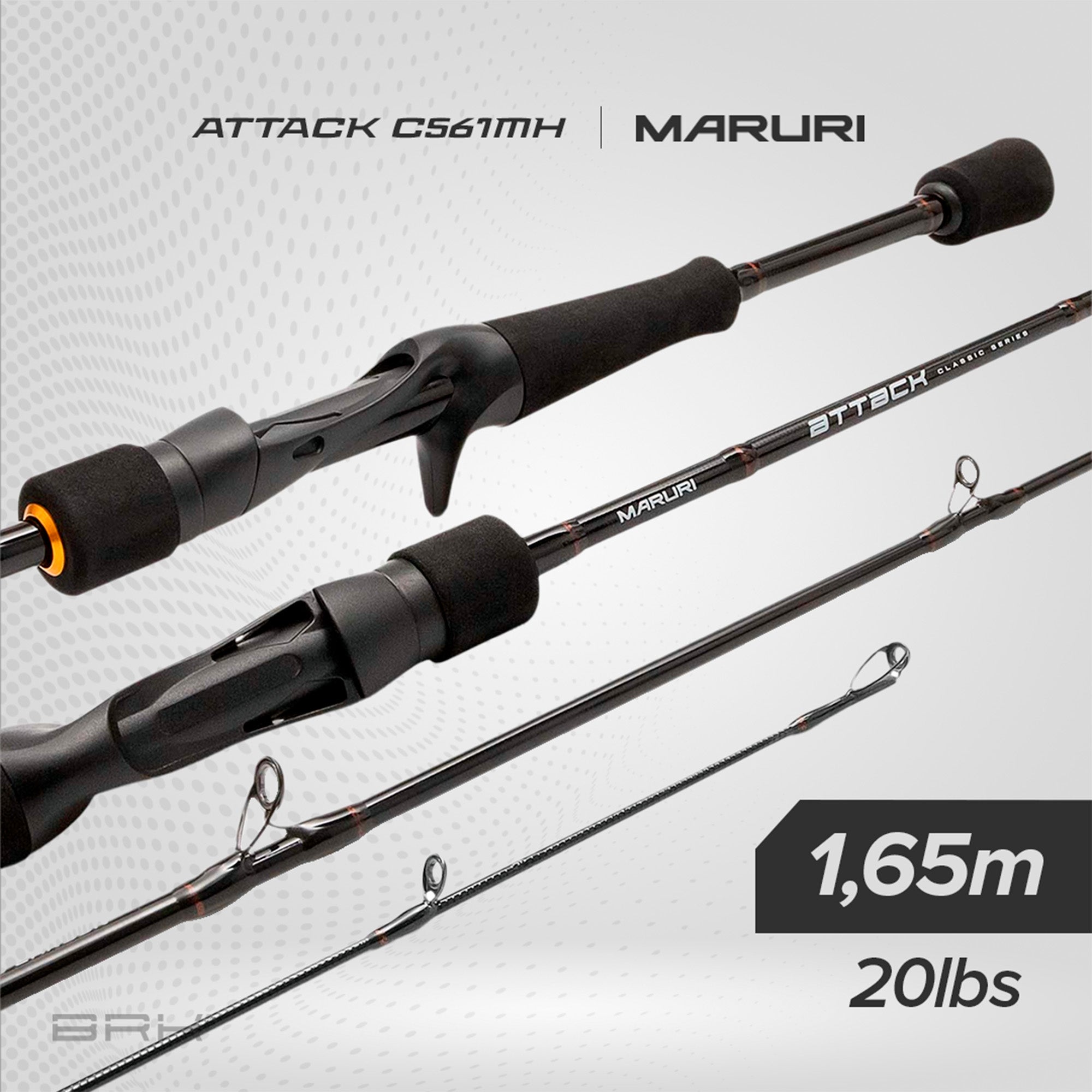 Vara de Pesca Maruri Attack C-561MH 20lb 1,65m - Carretilha (Inteiriça)