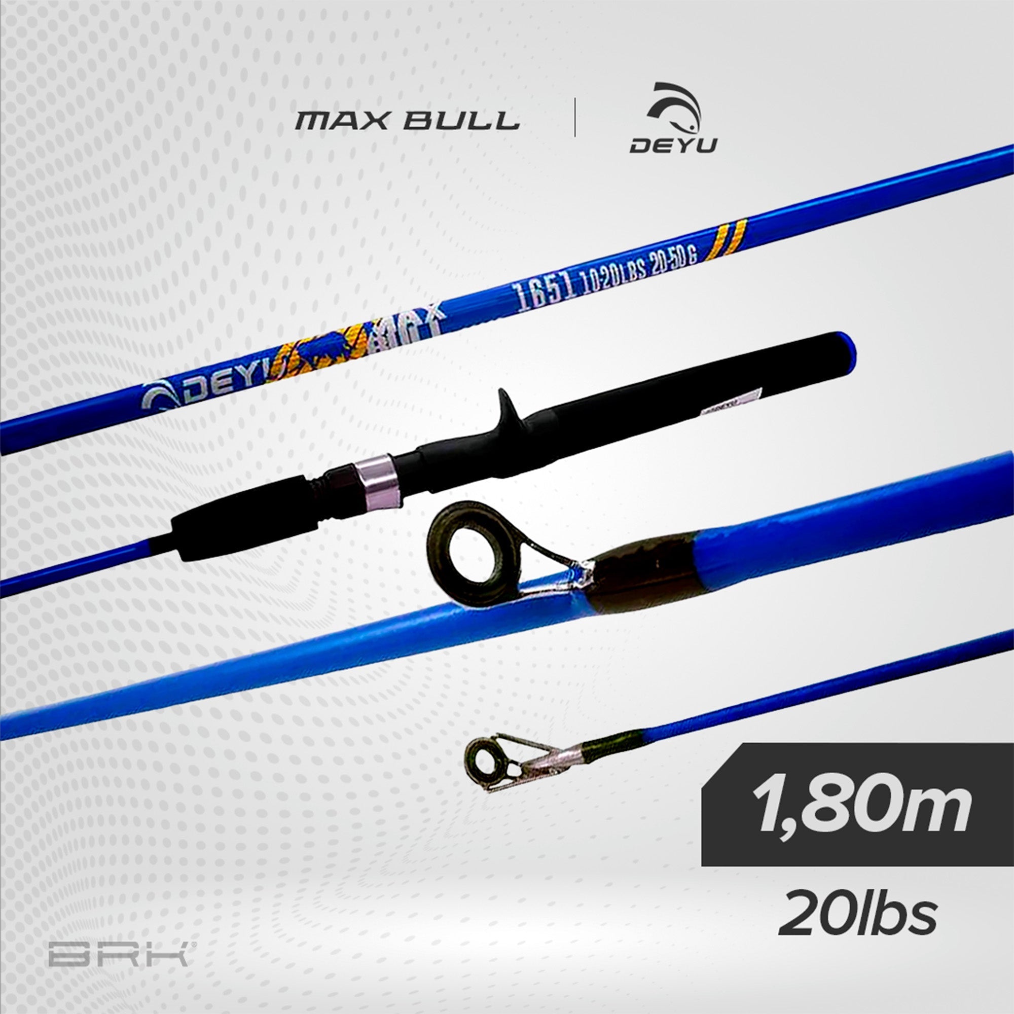 Vara de Pesca Deyu Max Bull MB-SFS1801M 20lbs 1,80m | Azul - Carretilha (Inteiriça)
