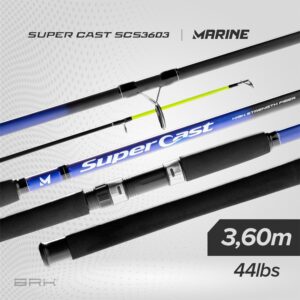 Vara de Pesca Marine Sports Super Cast SC-S3603 44lbs 3,60m - Molinete (3 partes)