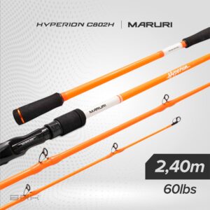 Vara de Pesca Maruri Laranja Hyperion C-802H 60lb 2,40m - Carretilha (2 Partes)