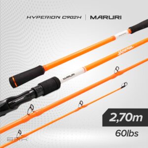 Vara de Pesca Maruri Laranja Hyperion C-902H 60lb 2,70m - Carretilha (2 Partes)