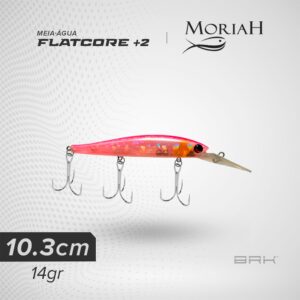 Isca Artificial Moriah Flatcore +2 Meia-Água