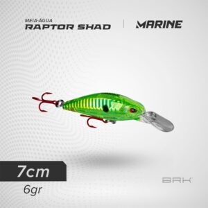 Isca Artificial Marine Sports Raptor Shad 70 Meia-Água