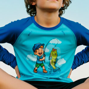 Camisa de Pesca Kids Brk Pequeno Pescador com Proteção UV50