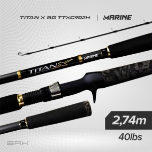 Vara de Pesca Marine Sports Titan X BG TTX-C902H 40lbs 2,74m - Carretilha (2 partes)