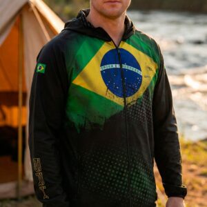 Jaqueta Corta Vento Brk Brasil Repelente à Água com UV50