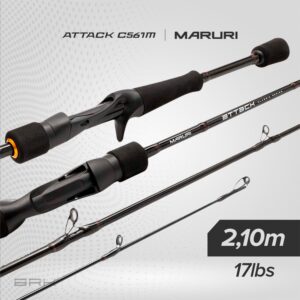 Vara de Pesca Maruri Attack C-561M 17lb 1,70m - Carretilha (Inteiriça)