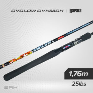 Vara de Pesca Rapala Cyclow CYK58CH 25lbs 1,76m - Carretilha (Inteiriça)