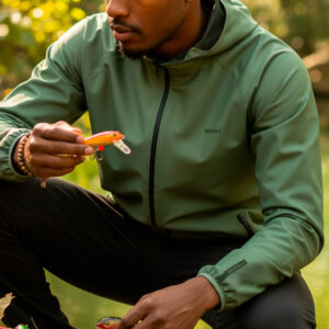 Jaqueta Corta Vento Brk Verde Cargo Repelente à Água com UV50