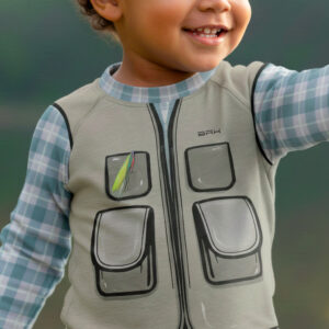 Camisa de Pesca Kids Brk Azul Pequeno Pescador com Proteção UV50