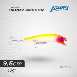 Isca Artificial Nelson Nakamura Happy Popper 9,5cm 13g Superfície