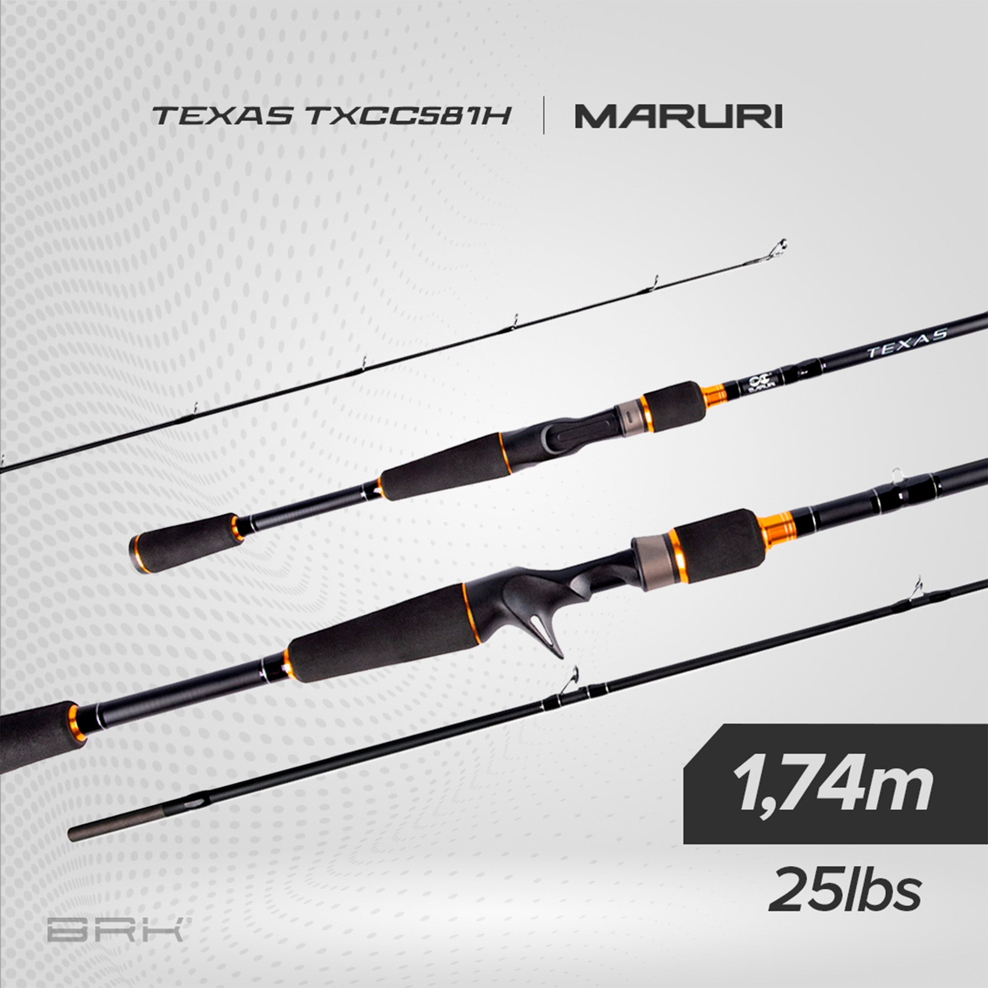 Vara de Pesca Maruri Texas TX-C-581H 25lbs 1,74m - Carretilha (Inteiriça)