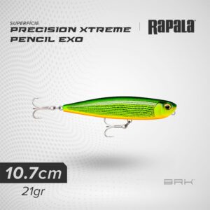 Isca Artificial Rapala Precision Xtreme Pencil EXO 107 Superfície