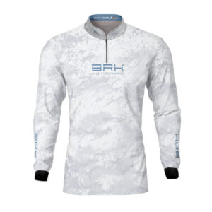 Camisa de Pesca Brk Camuflado Branco com Proteção Solar UV50+