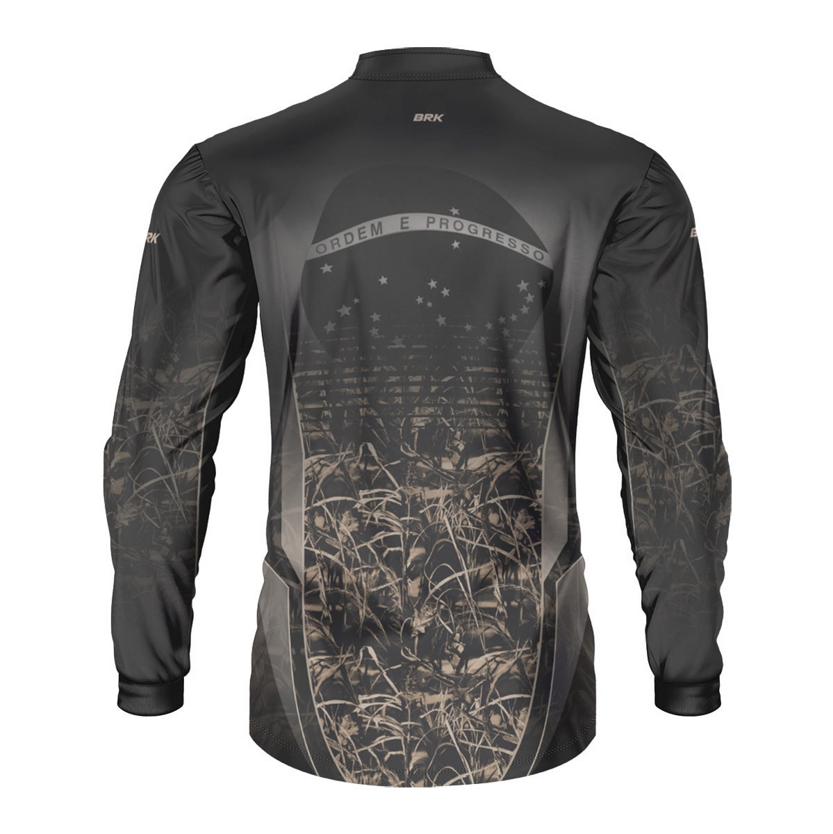 Camisa Agro Brk Camuflada Cinza com Bandeira do Brasil com Proteção Solar UV50+ - Imagem 2