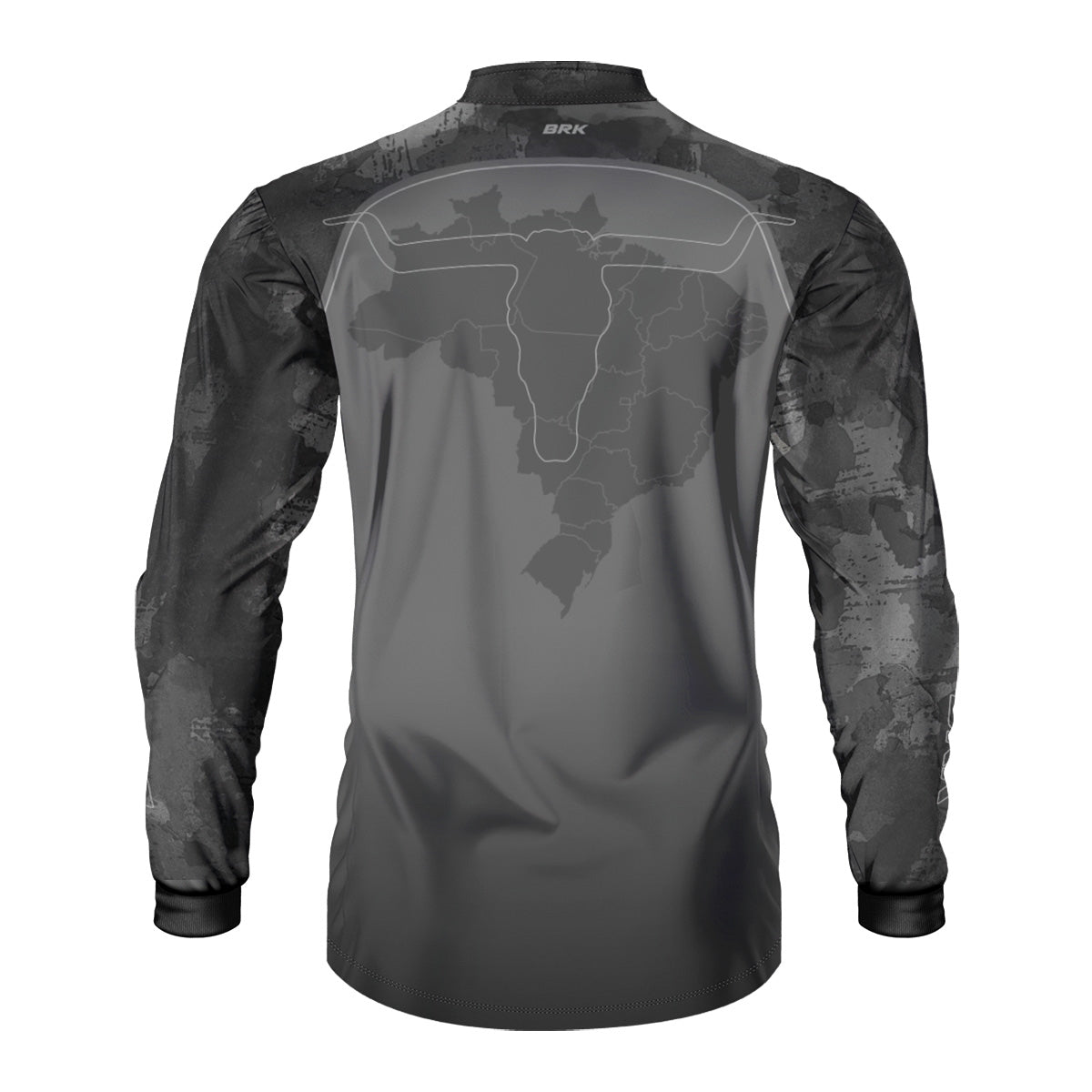 Camisa Agro Brk Camo Long Horn Brasil Cinza com Proteção Solar UV50+ - Imagem 2