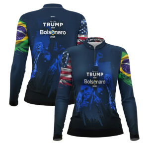 Camisa Agro Feminina Brk Trump e Bolsonaro com Proteção Solar UV50+