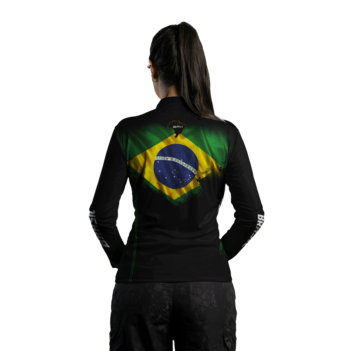 Camisa Agro Feminina Brk Bandeira do Brasil com Proteção Solar UV50+ - Imagem 5