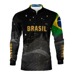 Camisa Agro Brk Brasil Preta com Proteção Solar UV50+