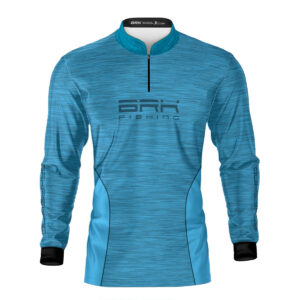 Camisa de Pesca Brk Fishing Azul Claro Mesclado com UV50+