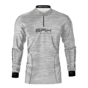 Camisa de Pesca Brk Fishing Branco Mesclado com UV50+