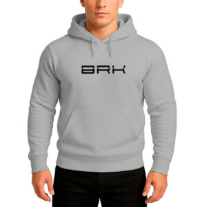 Moletom Blusa com Capuz Unissex Brk Max Cinza
