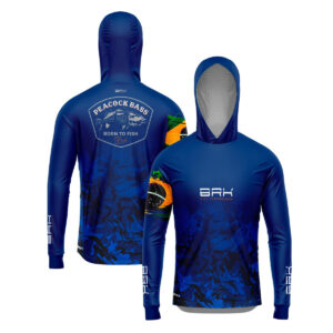 Camisa de Pesca com Capuz Brk Peacock Bass com Proteção Solar UV50+