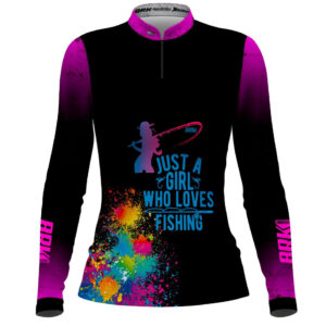 Camisa de Pesca Feminina Brk Just A Girl 3 com Proteção Solar UV50+
