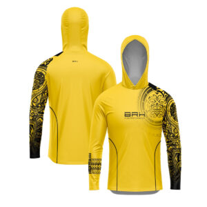 Camisa com Capuz Brk Maori Amarelo com Proteção Solar UV50+