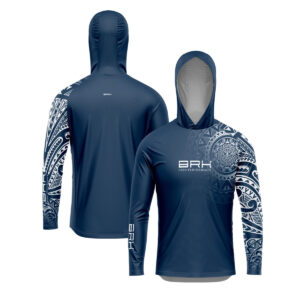Camisa com Capuz Brk Maori Azul Marinho com Proteção Solar UV50+