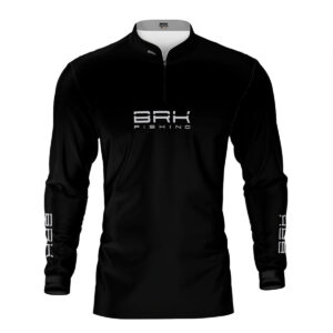 Camisa de Pesca Brk Preta Básica Catch and Release com Proteção UV50+