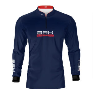 Camisa de Pesca Brk Azul Isca Artificial com Proteção UV50+