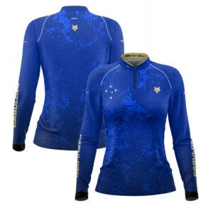 Camisa de Pesca Feminina Brk Raposa Celeste Cabuloso com Proteção UV50+