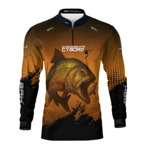 Camisa de Pesca Brk Cyborg Dourado Laranja com Proteção UV50+