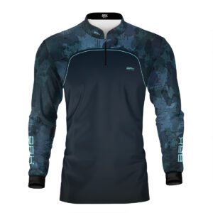 Camisa de Pesca Brk Camo Mapa Mundi com Proteção UV50+