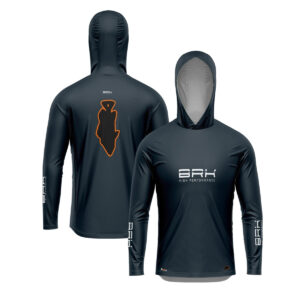 Camisa de Pesca com Capuz Brk Chumbo Tucunaré com UV50+