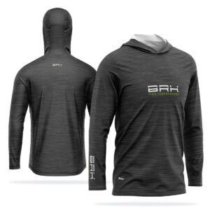 Camisa de Pesca com Capuz Brk Mescla Cinza com Proteção Solar UV50+