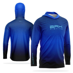 Camisa de Pesca com Capuz Brk Azul Ocean com Proteção Solar UV50+