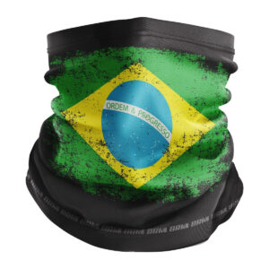 Bandana Balaclava Tubeneck Brk Multifuncional Bandeira do Brasil com Proteção UV50+