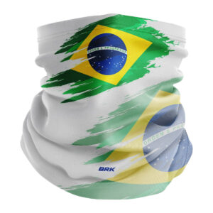 Bandana Balaclava Tubeneck Brk Multifuncional Branca Brasil com Proteção UV50+