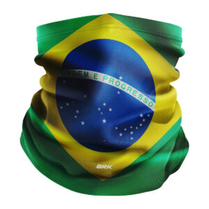 Bandana Balaclava Tubeneck Brk Multifuncional Bandeira do Brasil 3 com Proteção UV50+
