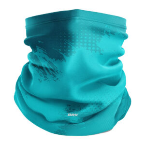 Bandana Balaclava Tubeneck Brk Azul Ciano Rajado com Proteção UV50+