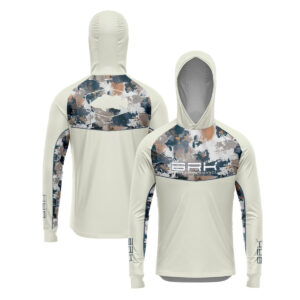 Camisa de Pesca Brk com Capuz Hybrid Camuflagem Fishing com Proteção Solar UV50+ Envio Imediato