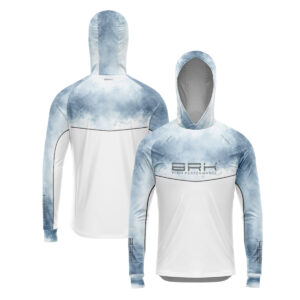 Camisa de Pesca Brk com Capuz Hybrid Snow com Proteção Solar UV50+ Envio Imediato