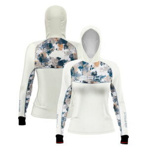 Camisa de Pesca Feminina Brk com Capuz Hybrid Camuflagem Fishing com Proteção Solar UV50+ Envio Imediato
