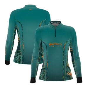 Camisa de Pesca Feminina Brk Verde Folhagem com UV50+