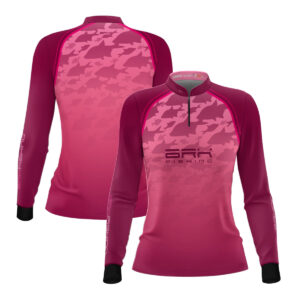 Camisa de Pesca Feminina Brk Cardume Rosa com Proteção UV50+
