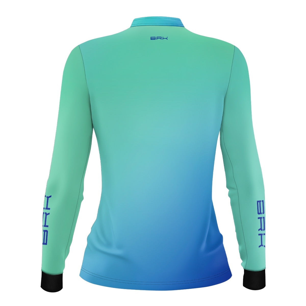 Camisa Agro Feminina Brk Azul e Verde com Proteção Solar UV50+ - Imagem 3