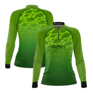 Camisa Feminina de Pesca  Verde Brk Cardume com Proteção UV50+